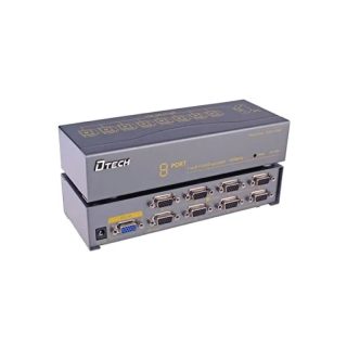 DTECH Powered 8 Port VGA Splitter Box SVGA Video Distribution 1 PC to 8 Monitor